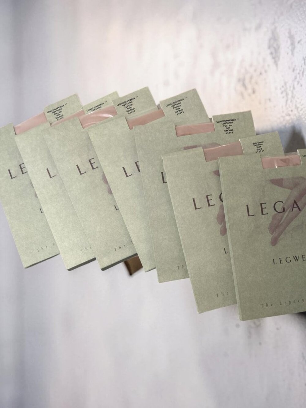 Vintage Lot of 7 Legacy Legwear Light Control Body Shaper Pantyhose Size S Nude